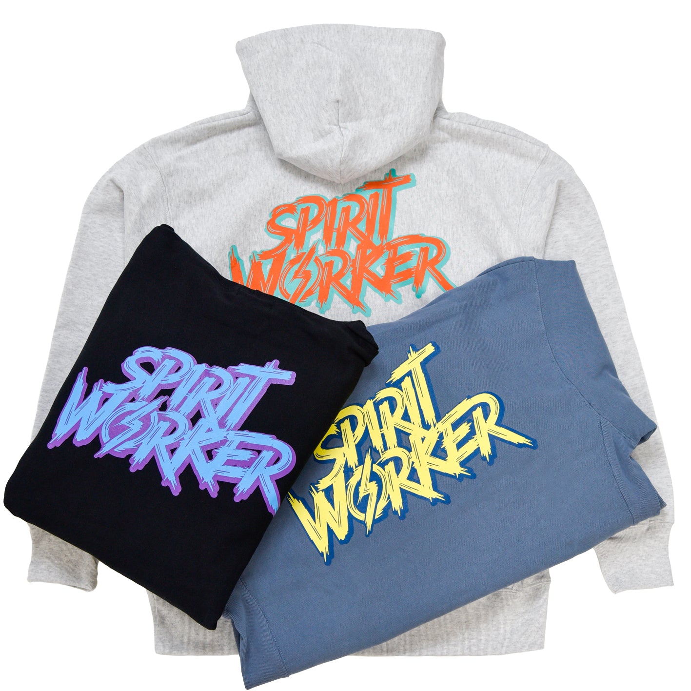 SPIRIT WORKER 90's ロゴ パーカー