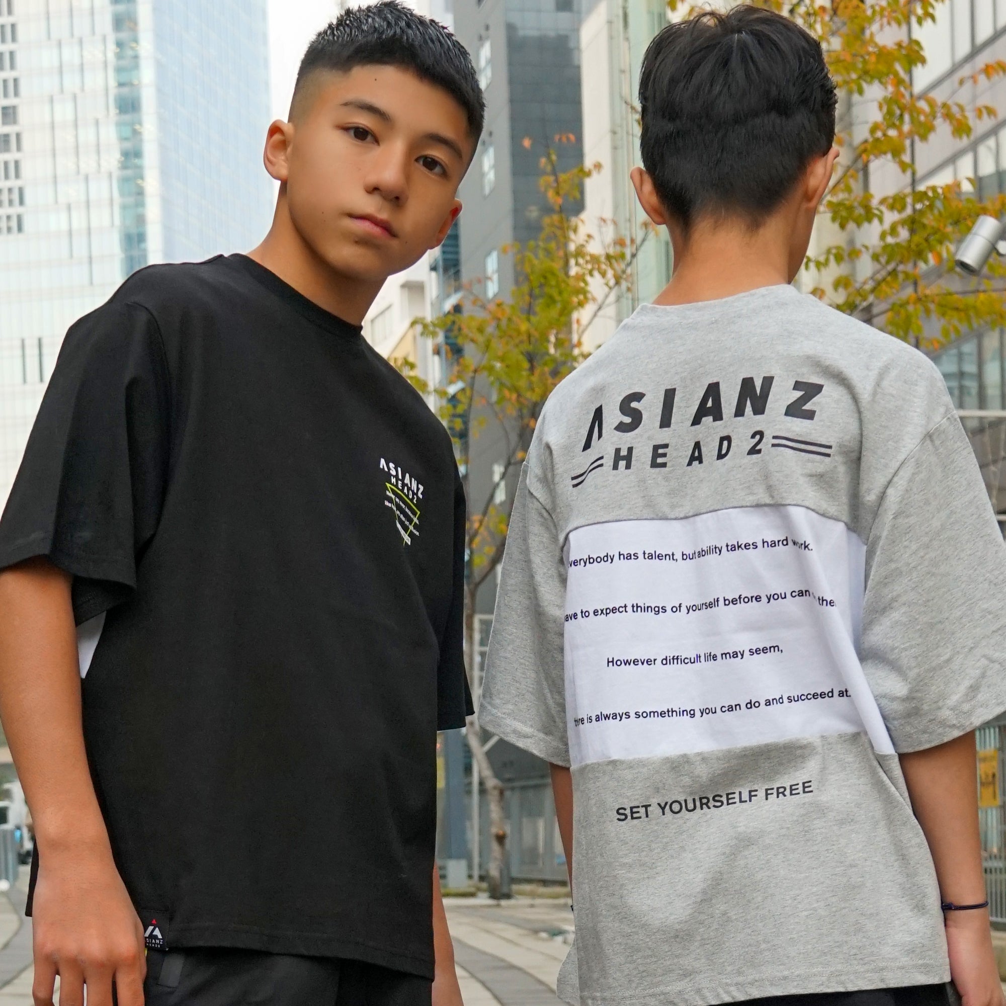 (40%オフ! セール商品)ASIANZ HEAD2 バック切替Tシャツ キッズウェアー
