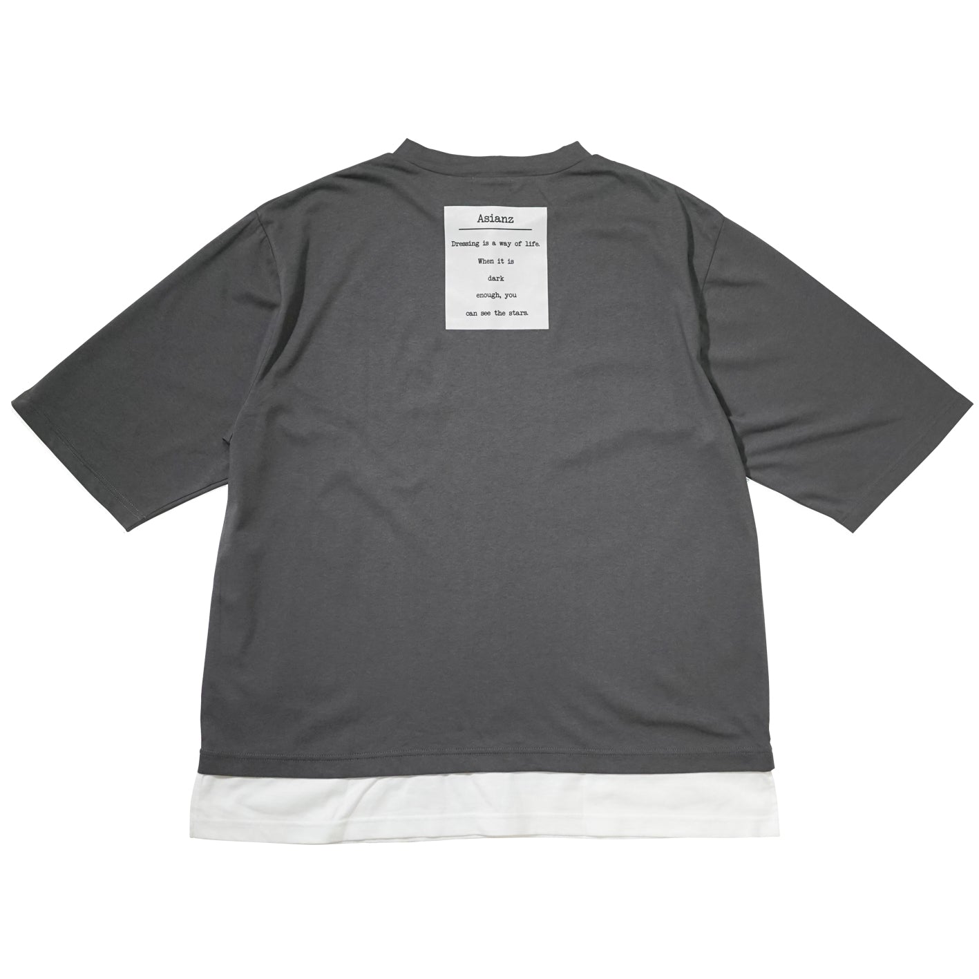 (セール商品)ASIANZ 5部丈 BACKラベルロゴ Tシャツ