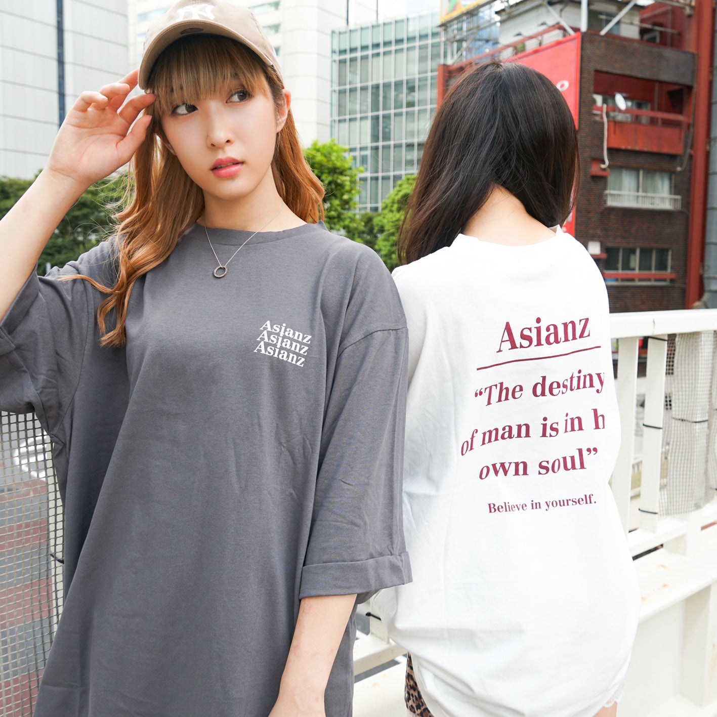 (セール商品)ASIANZ 5部丈  BACKロゴPO Tシャツ