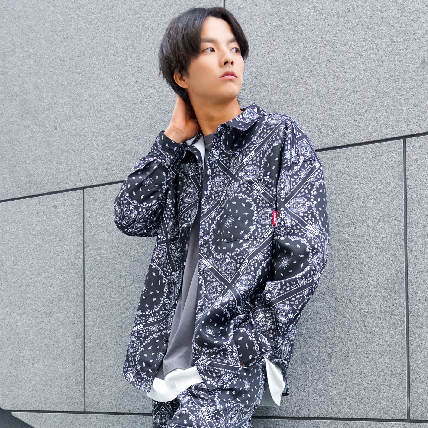 (セール商品)ASIANZ バンダナ柄シャツ