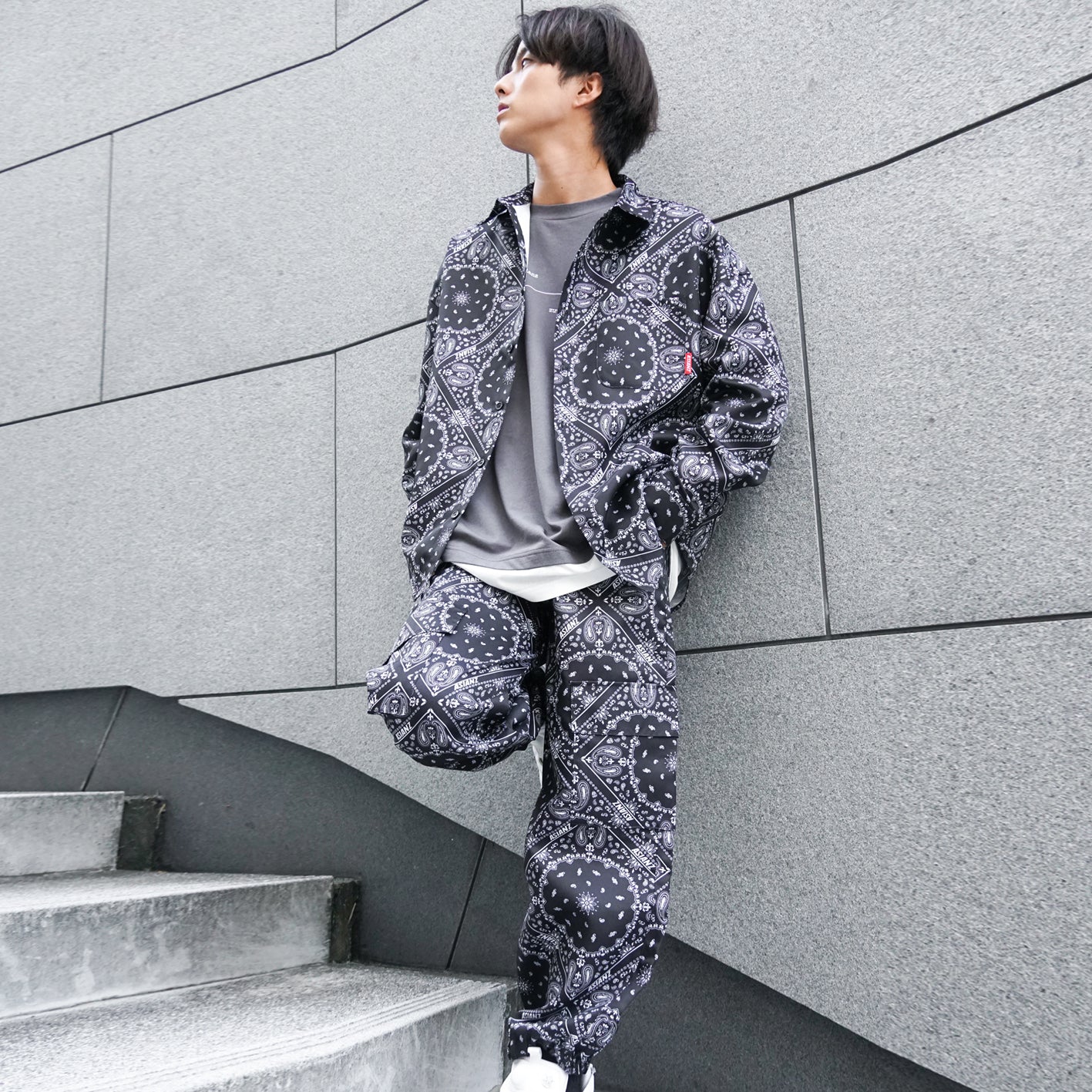 (セール商品)ASIANZ バンダナ柄シャツ