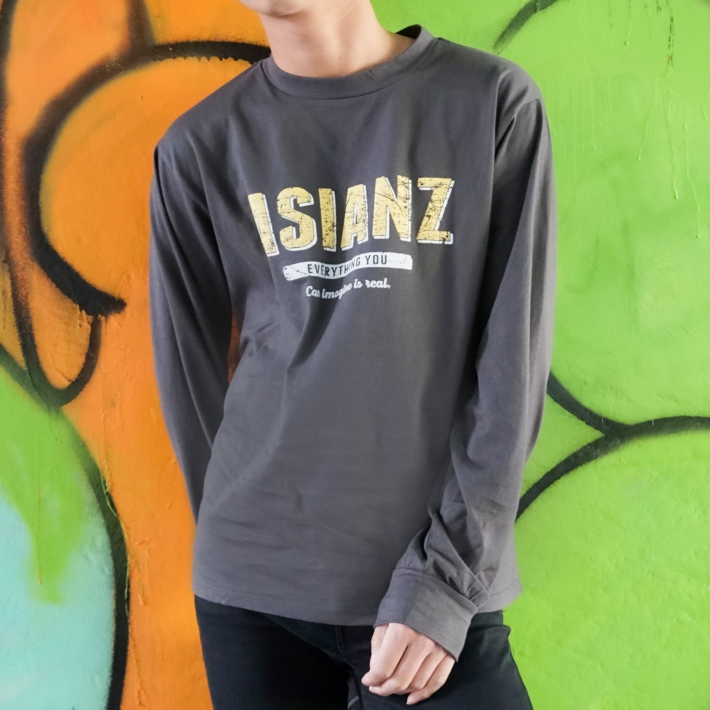 (セール商品)ASIANZ ロゴ ロングスリーブ Tシャツ