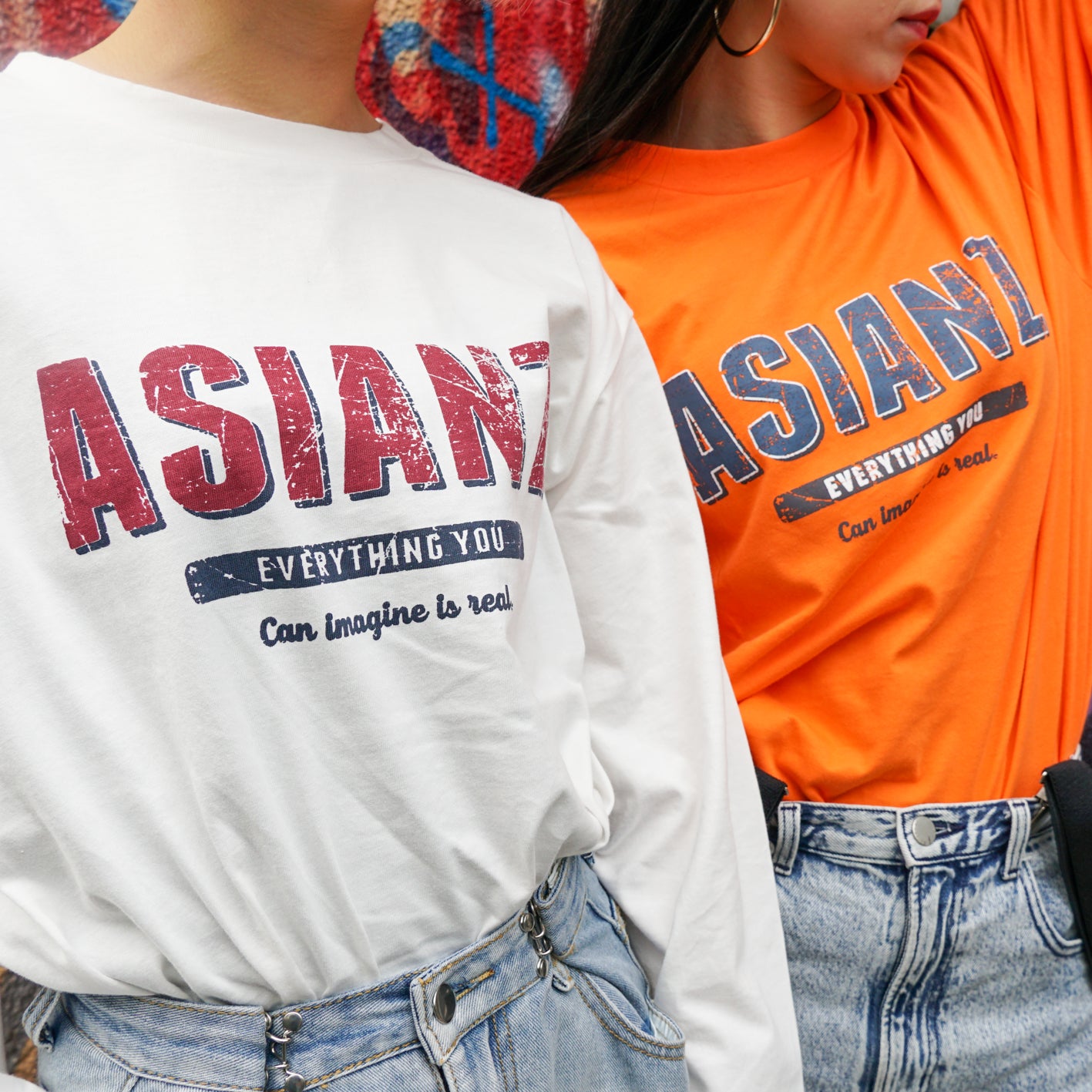 (セール商品)ASIANZ ロゴ ロングスリーブ Tシャツ